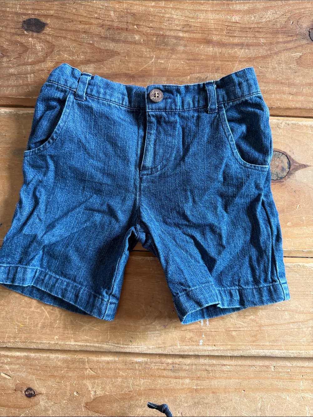 Kids Blue Denim-Style Shorts